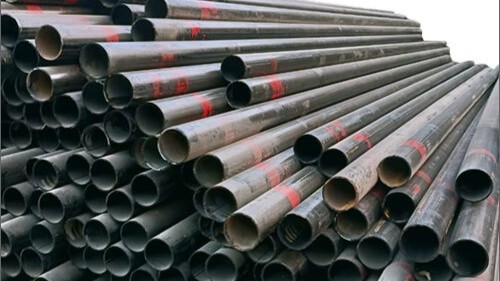 MS ERW pipes class C, note the red paint.